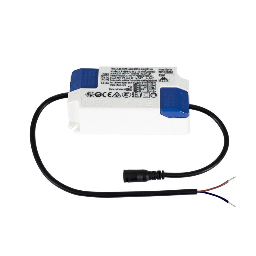 LIFUD TRIAC Dimmable Driver Jack connection Output 25-40 DC 14W LF-GDE014YG
