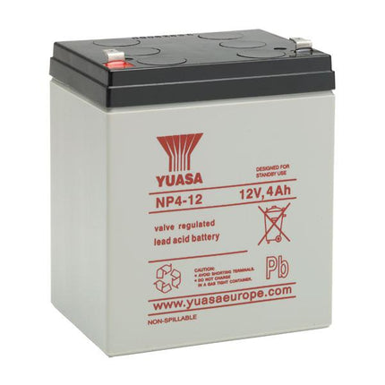 YUASA NP4-12 - BATTERY, LEAD-ACID 12V 4AH