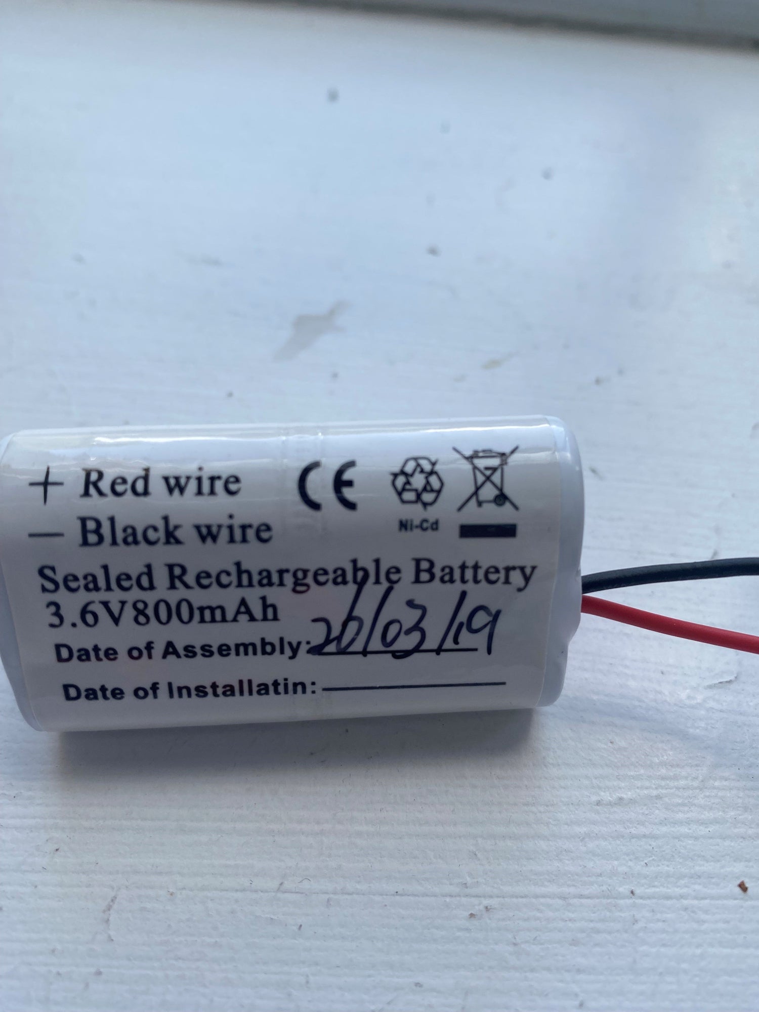 3/1AA1050-TRI-C007F 3.6V 1050<Ma Ni-Cd C007F Connector  Triangle  AA