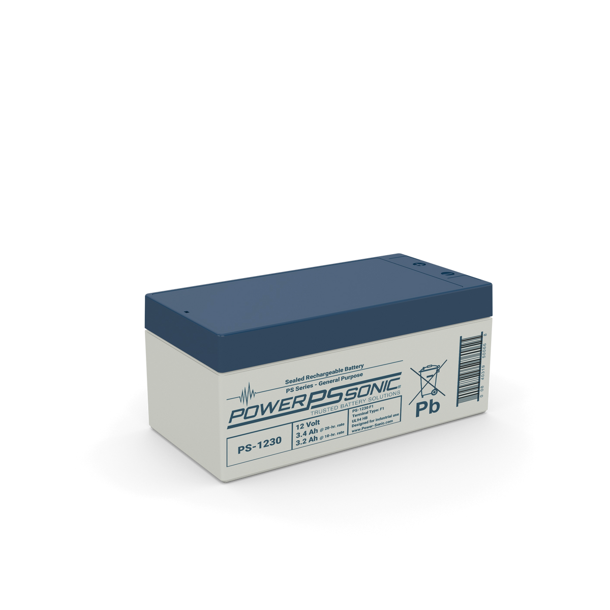 PS-1230  12V 3.4AH POWERSONIC SEALED LEAD ACID BATTERY