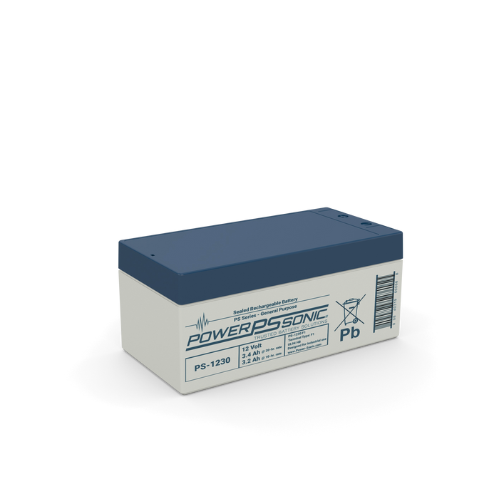 PS-1230  12V 3.4AH POWERSONIC SEALED LEAD ACID BATTERY