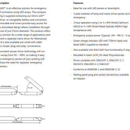 One lux RBF55/3/M3 Standard or RBF55/3/M3/DST Dali