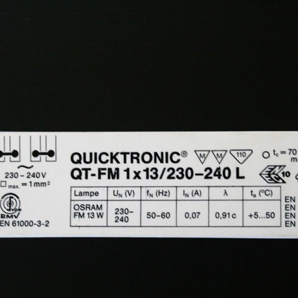 LEDVANCE/OSRAM - QTFM13-OS 1x 13w FM T2 Quicktronic Ballast L/House