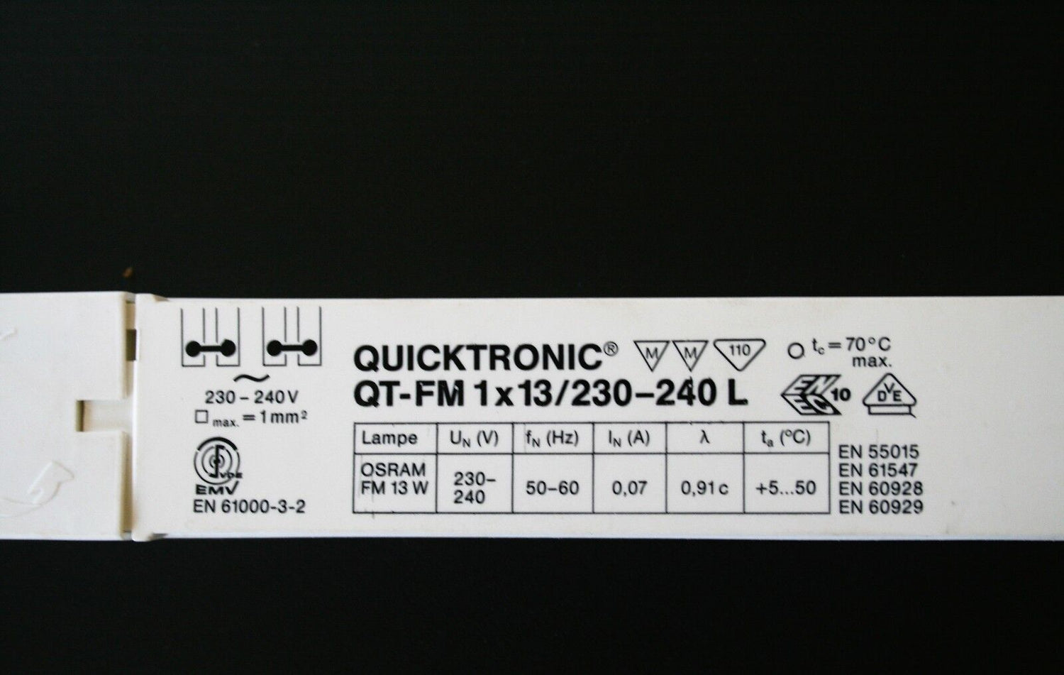 LEDVANCE/OSRAM - QTFM13-OS 1x 13w FM T2 Quicktronic Ballast L/House
