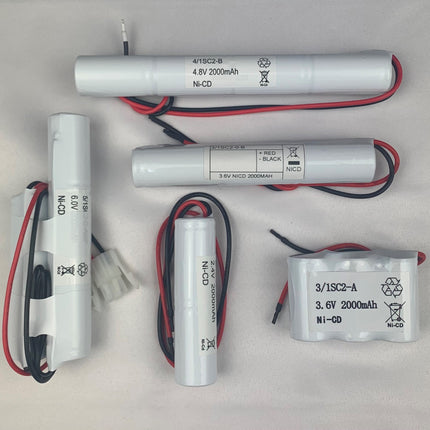 Sub C Ni-CD 1.5Ah 1.6Ah 2.0Ah 2.4v 3.6v 4.8v 6.0v