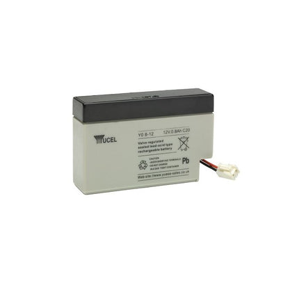 YUASA Y0.8-12 - BATTERY, LEAD ACID 12V 0.8AH, YUCEL