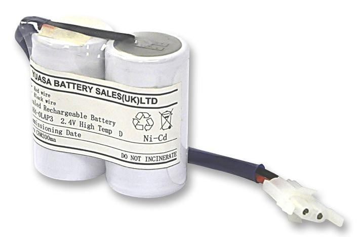 Yuasa 2DH4-0LAP3 Emergency Battery 2 Cell with Leads, Plug & Backplate
