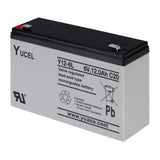 YUASA Y12-6L - BATTERY, LEAD ACID 6V 12AH, YUCEL